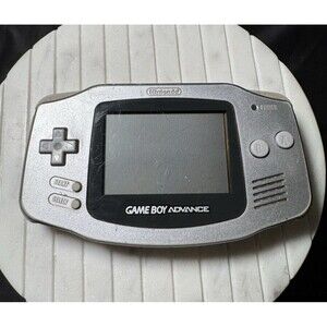 Nintendo Gameboy Advance GBA Platinum Silver Handheld Console AGB-001 Tested